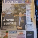 Front page of the Kingston Leader just prior to ANZAC Day.  We had over 1,000 at our first Dawn Service in Dingley Village.