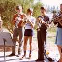 Shorty Granger School Workshop in WA 1981. Young Glen Robinson (PN French Horn) Middle Trumpeter